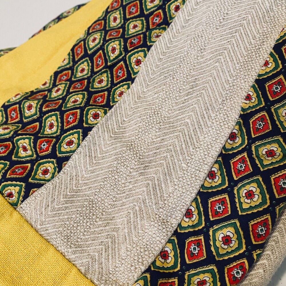 Rare Vtg 70s Boho CA Chessa Davis for W.W. Duke Ltd Patchwork Maxi Skirt & Sash - Picture 8 of 10
